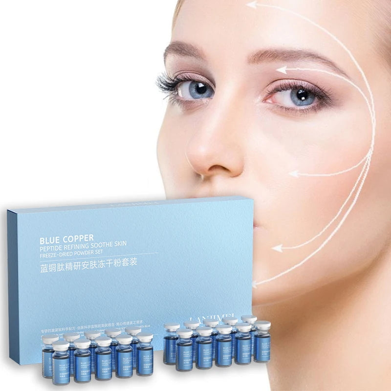 Blue Copper Peptide Freeze-dried Powder Firms Brightens Lifts Skin Qme