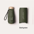 Compact Travel Mini Umbrella Uv Protection Capsule Umbrella 5 Fold Ultra Lightweight Sun Shade Umbrella Portable Manual Qme B metal-fiber composite 6K