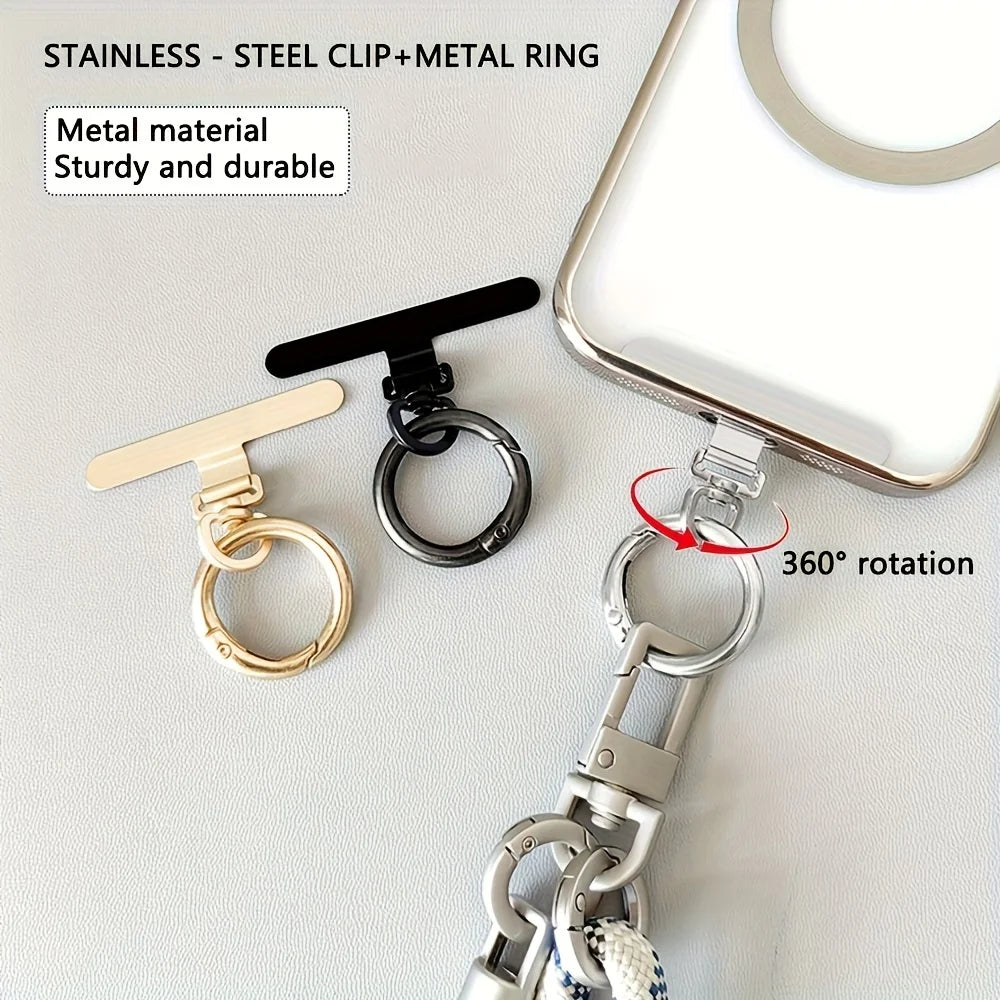 A Rotatable Metal Clip, A Mobile Phone Fixing Gasket, Which Can Be Connected To Mobile Phone Lanyard Decorations. Qme