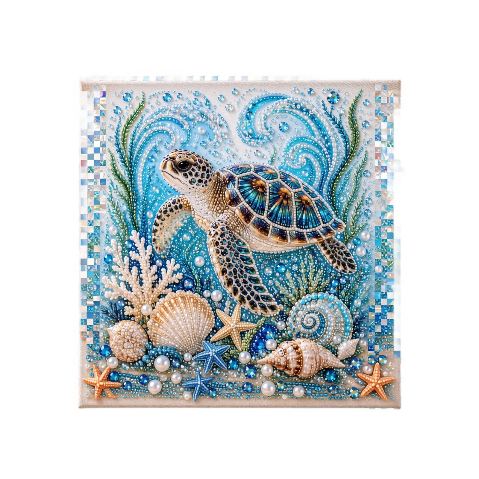 New Ocean-themed Pearl Painting DIY Kit with Step-by-Step Instructions Handmade Craft Set for Beginners Creative Home Decor Qme D One Size