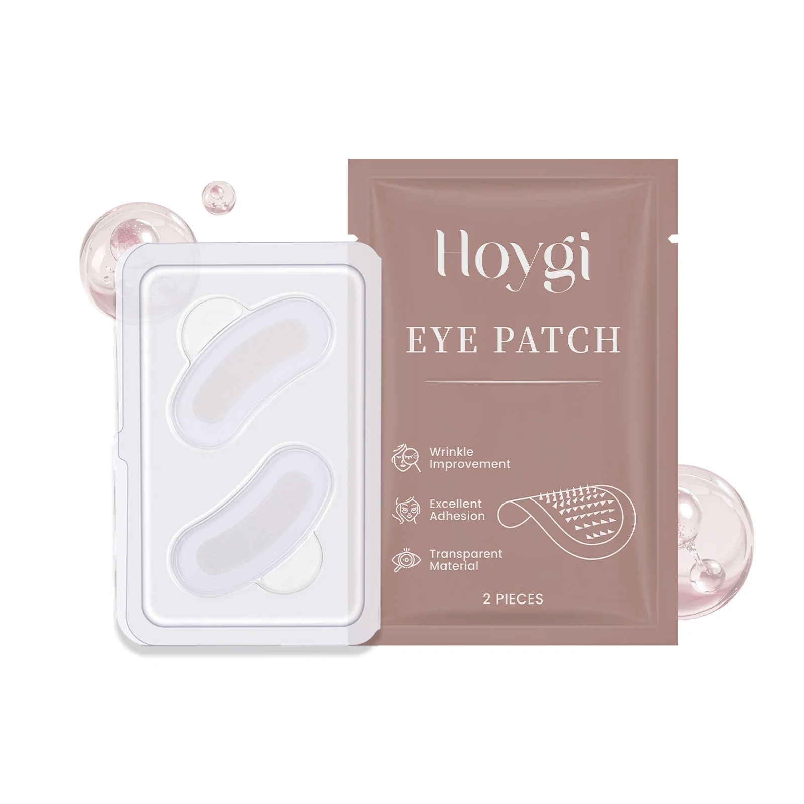 0.25mm Hyaluronic Acid Microneedle Eye Patches for Dark Circles Tightening Brightening Eye Patches Moisturizing Under Eye Skin Qme 2 pieces Boxed