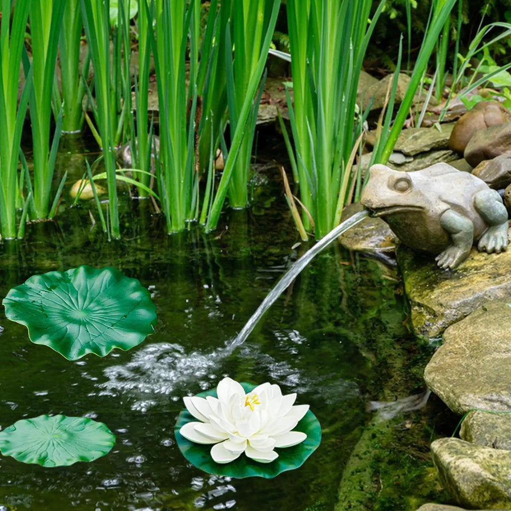 Floating Pool Decorations 9 Artificial Realistic Flower Garden Decor Qme