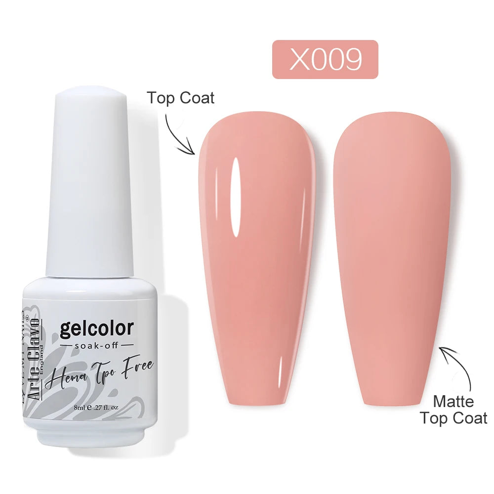 Arte Clavo HEMA Glitter Gel Nail Polish Pink Sliver Gold Sparkling Qme