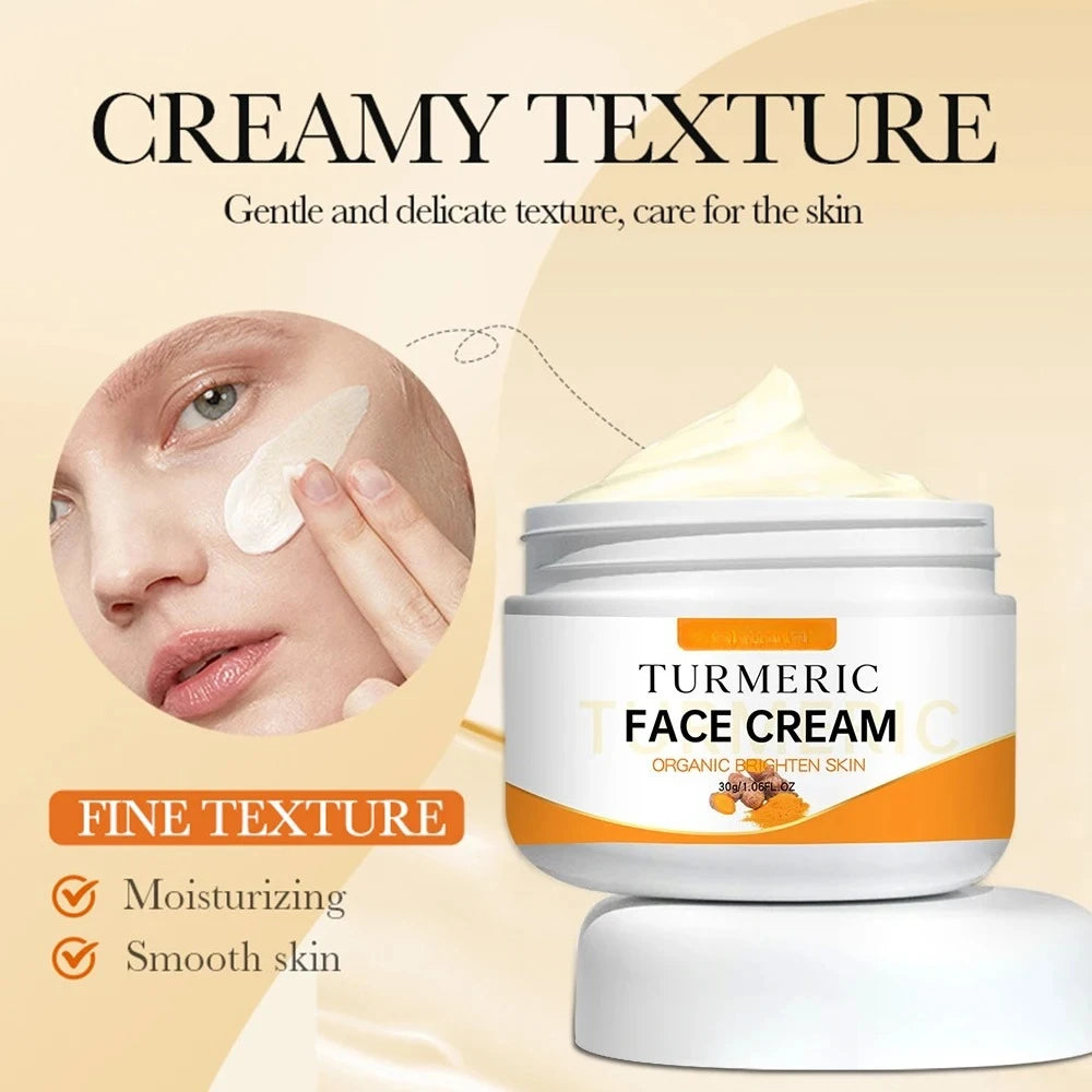 Turmeric Whitening Face Cream Wrinkle Removal Lighten Fine Lines Qme