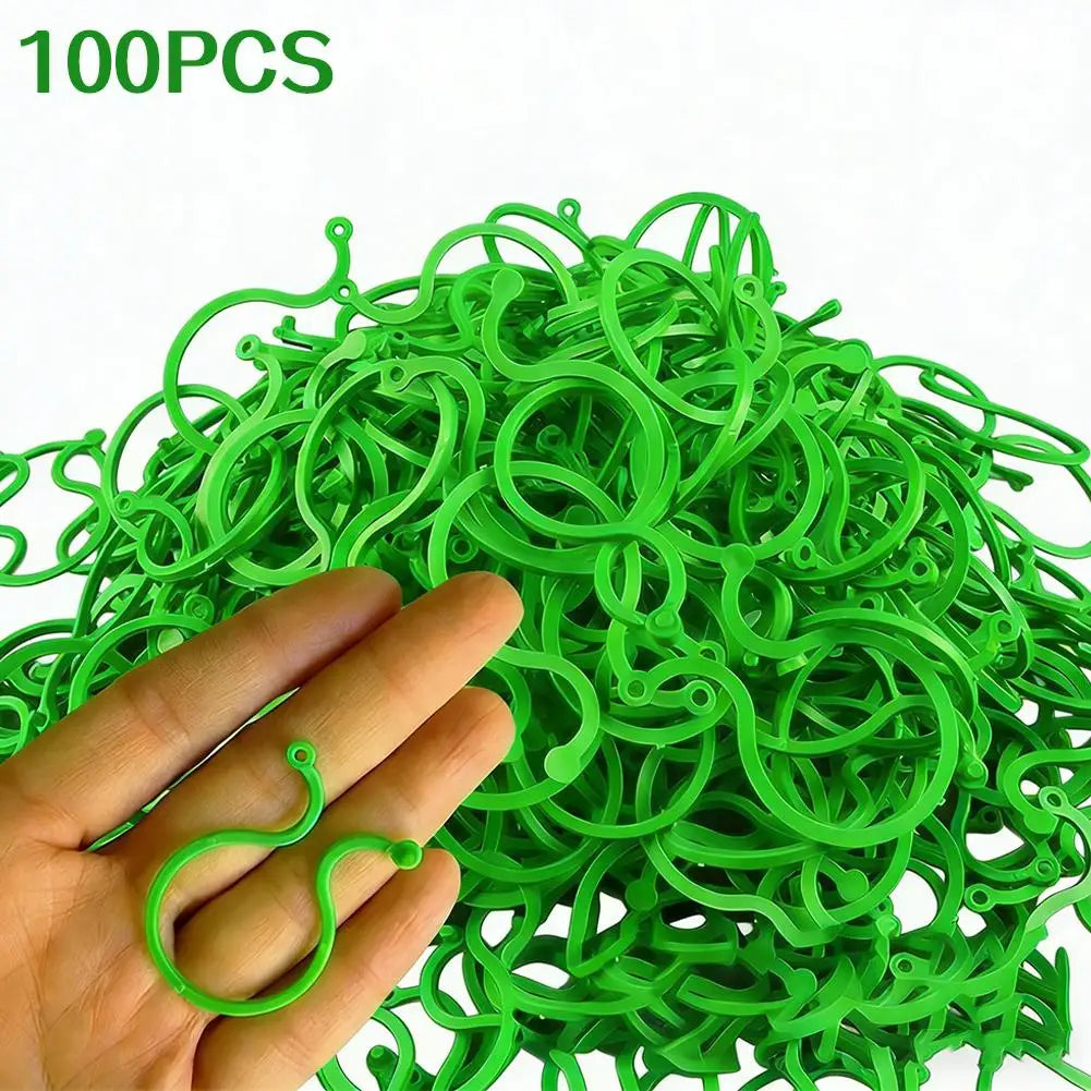 Horticultural Planting Clips Twist Clip Ties Garden Plant Support Qme green