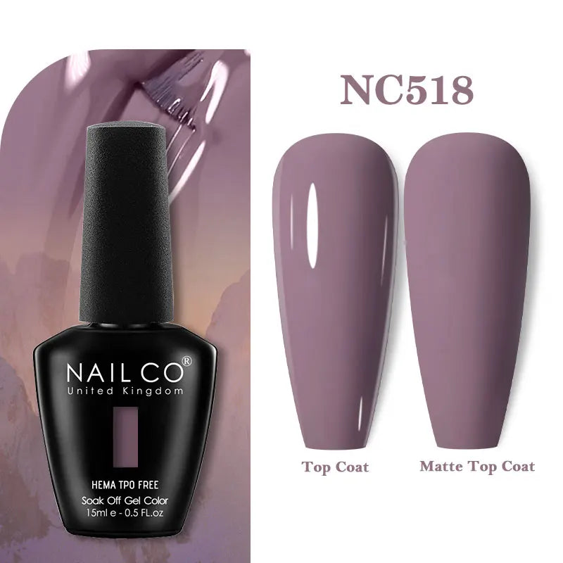 NAILCO Green Series Dark Gel Nail Polish Lasting Hybrid Base Matte