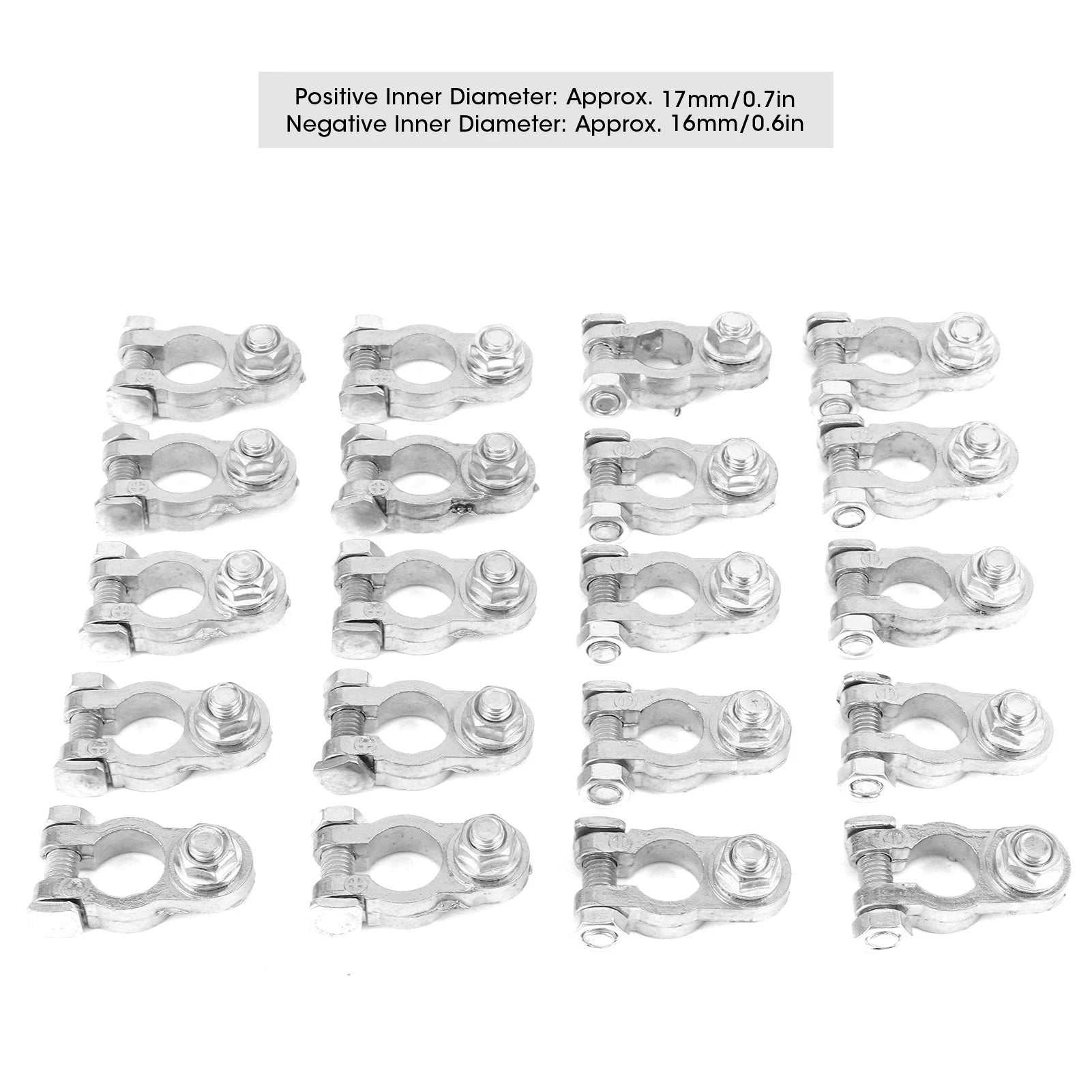 Battery Terminal Car Battery Terminal Set Connector Clamp 12V +Negative for Van Motorhome Boat Car Battery Clamp Qme