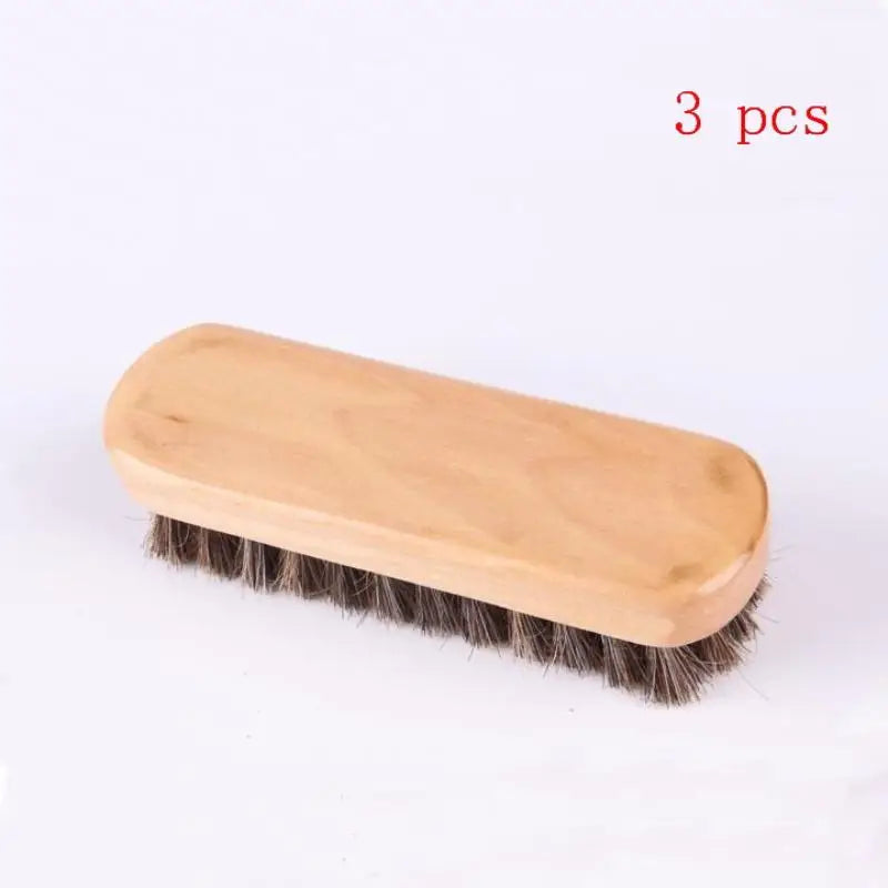 1 Horse Hair Wood Brush Handle Dashboard Details Polishing Cleaning Qme 3 pcs