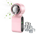 Mini Fan Handheld Digital Display Rechargeable Foldable Folding Handheld Cooling Fan For Outdoor Travel Camping Fishing Hiking Qme China Mainland Pink