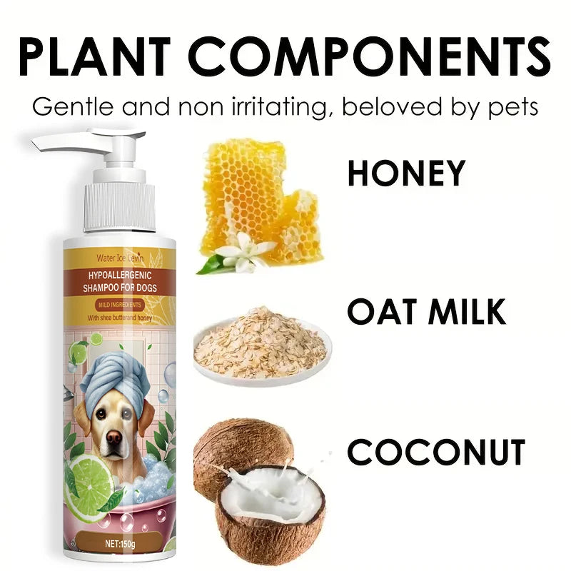 Pet Shampoo - Neutral Deep Cleansing Pet Bathing with Fresh Fragrance, Moisturizing, Removing Odor, Suitable for Cats and Dogs, Keeping Clean Hair, Smooth and Shiny Qme