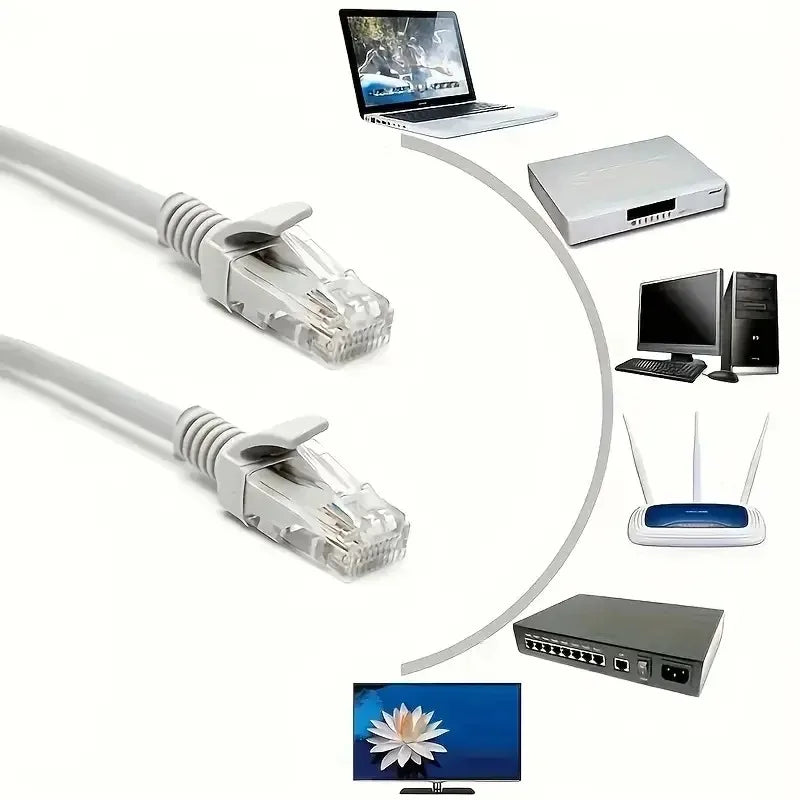 1PCS Cat5e Ethernet Cable with Crystal Head 1m High Speed Network Cable for Computer Broadband Internet Connection Twisted Pair Qme
