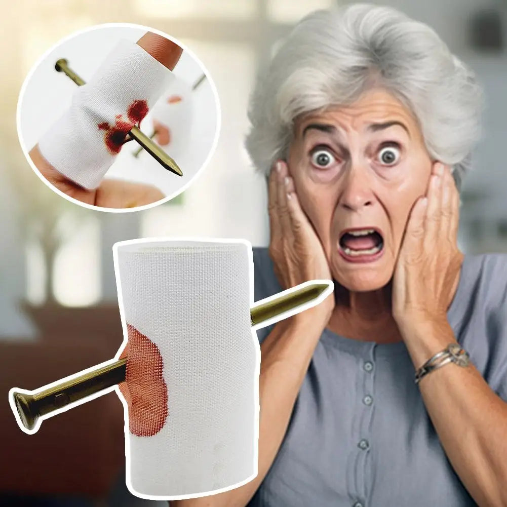 Fake Nail Through Finger Prank Toy Kids Novelty Magic Friend Halloween Scare Trick Joke Toy Practical Fool Jokes Gags Qme
