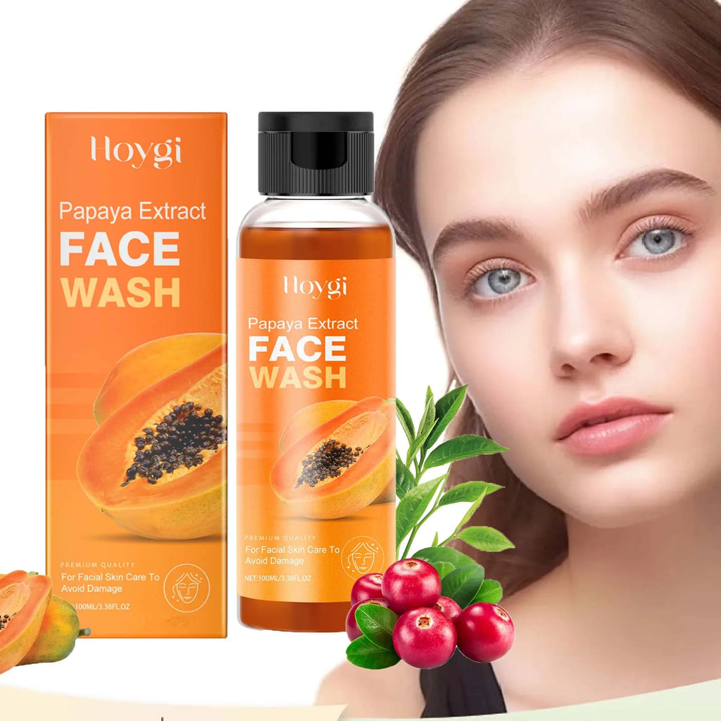 Papaya Face Wash Oil Control Gentle Cleanser Not Tight Moisturizing Hydrating Skin Rejuvenation Clean Pore Brightening Face Wash Qme