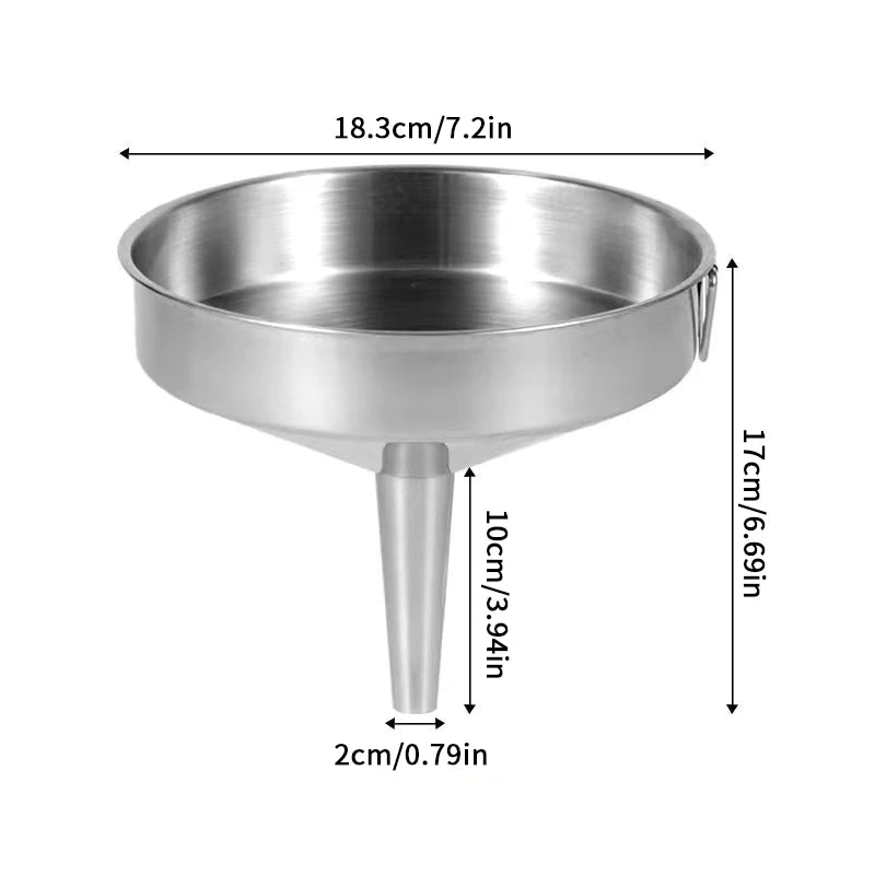 Metal Funnel Canning Kitchen Tools Accessories Wide Mouth Funnels Bar Qme 18cm