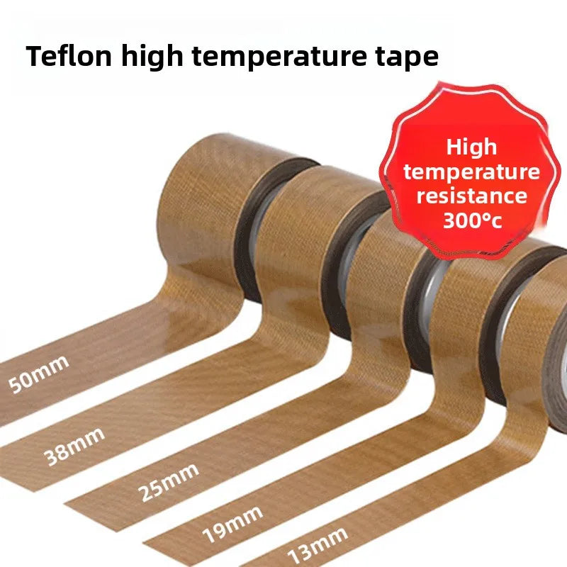 Tape Adhesive Cloth Width 10~50mm Thickness 0.13mm 0.18mm Insulated Vacuum High Temperature Resistant Sealing PTFE Tapes Qme