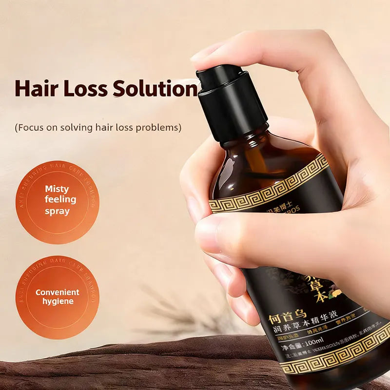 Hair Loss Solution Growth Serum Spray Men Women Polygonum Multiflori Qme