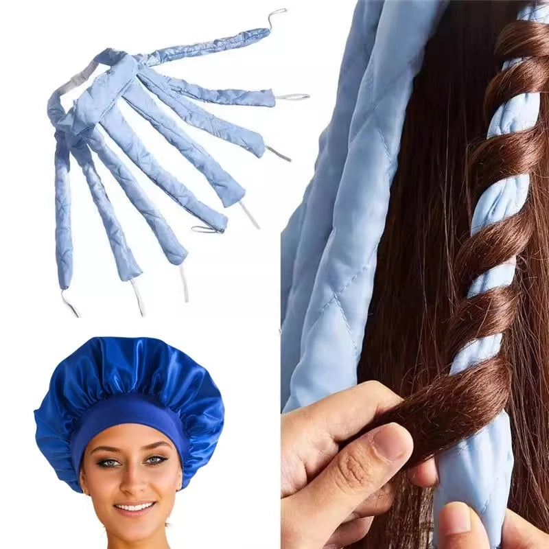  Lazy Octopus Curler Hair Rollers Heatless Headband Curls Ribbon Sleeping Soft Wave Formers No Heat Curls Ribbon Styling Tools Qme