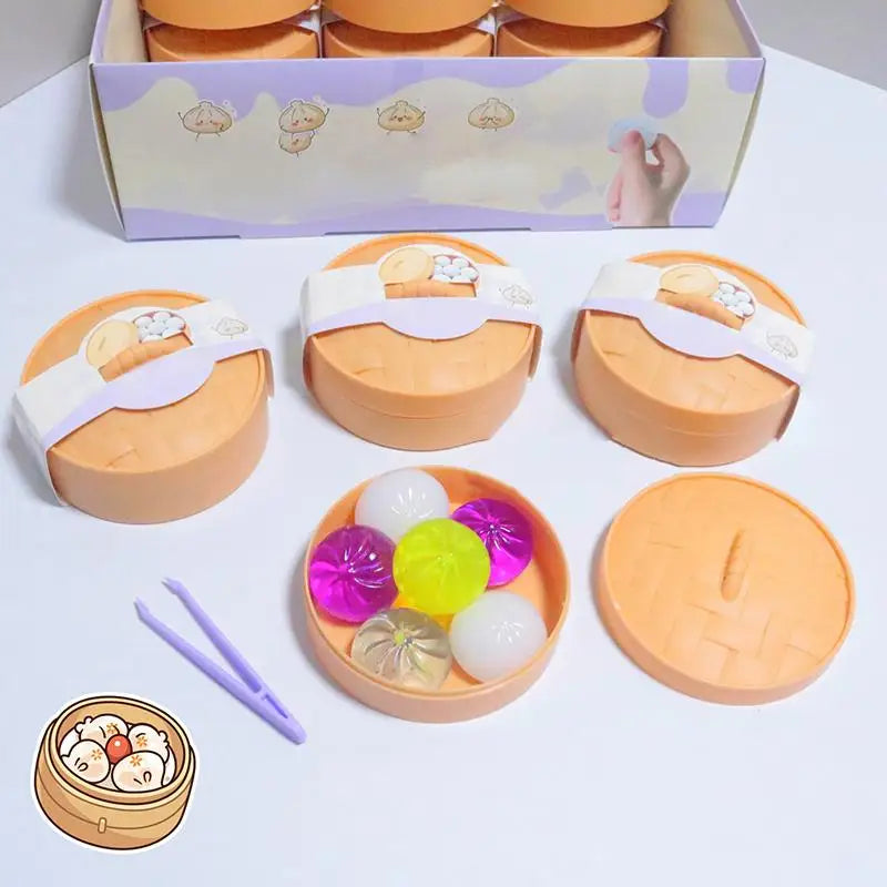 Mini Bun Dumplings Squeezable Toys Soft Stress Relief Calming Squishy Qme