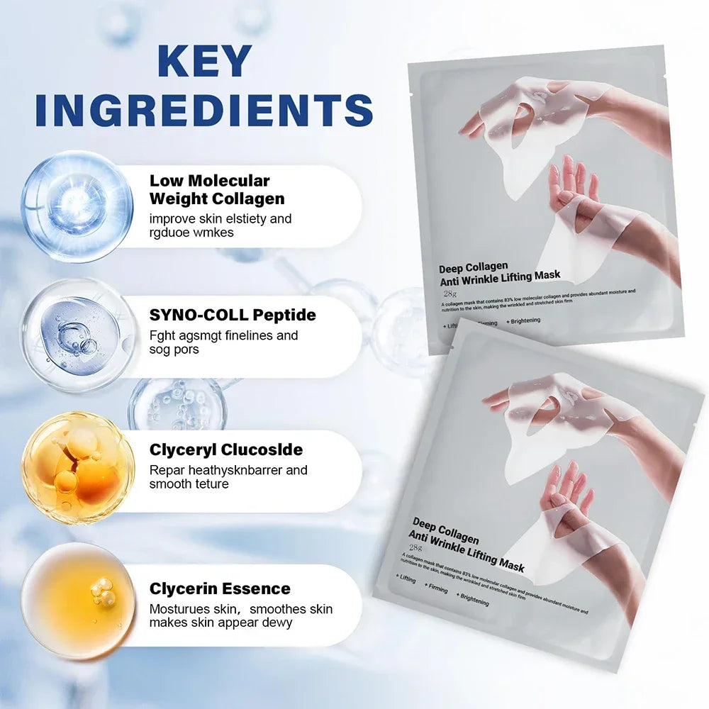 Deep Collagen Anti Wrinkle Lifting Mask Face Overnight Firming Qme