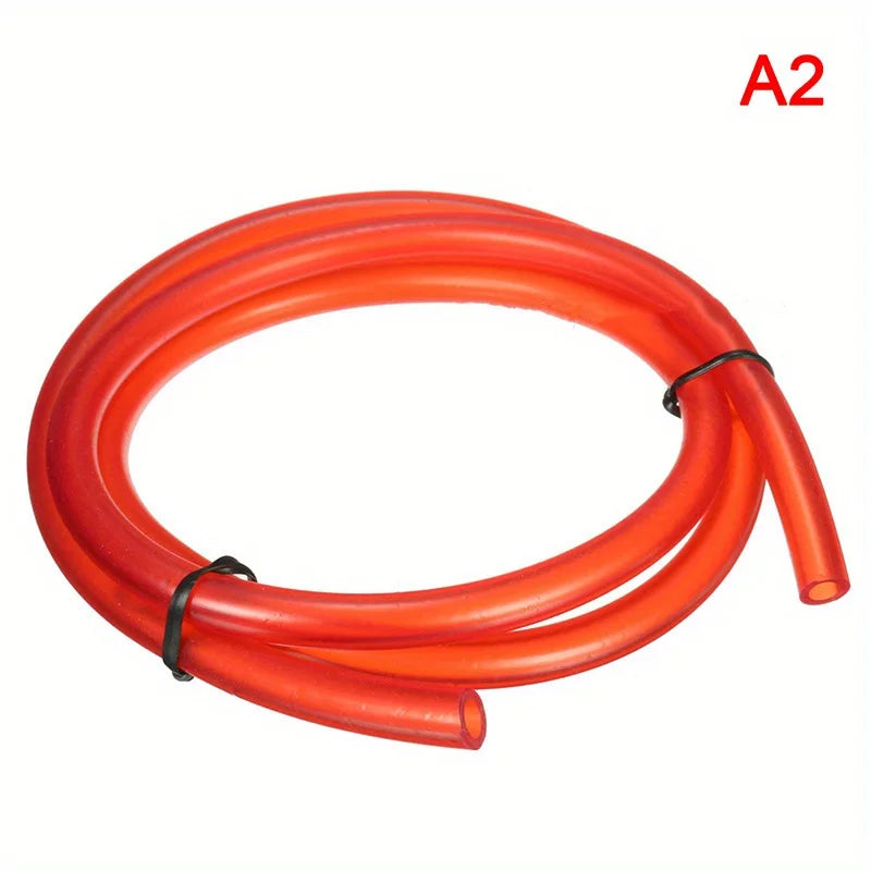 1M Rubber Motorcycle Hose: Petrol Pipeline Fuel Line for ATV, Scooter, and Dirt Bike Qme Red
