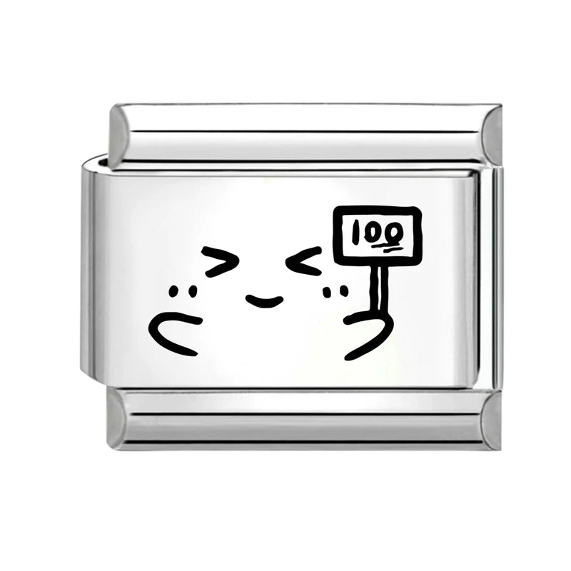 Laser Engraving Applause Encouragement Italian Charm Links Fit