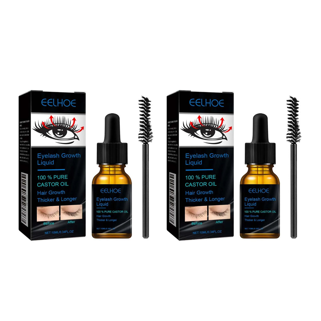 Eyebrows Natural Thick Slender Curl Curl Moist Natural Castor Oil Growth Liquid Serum Extension Eyelash Female Makeup Product Qme 2pcs