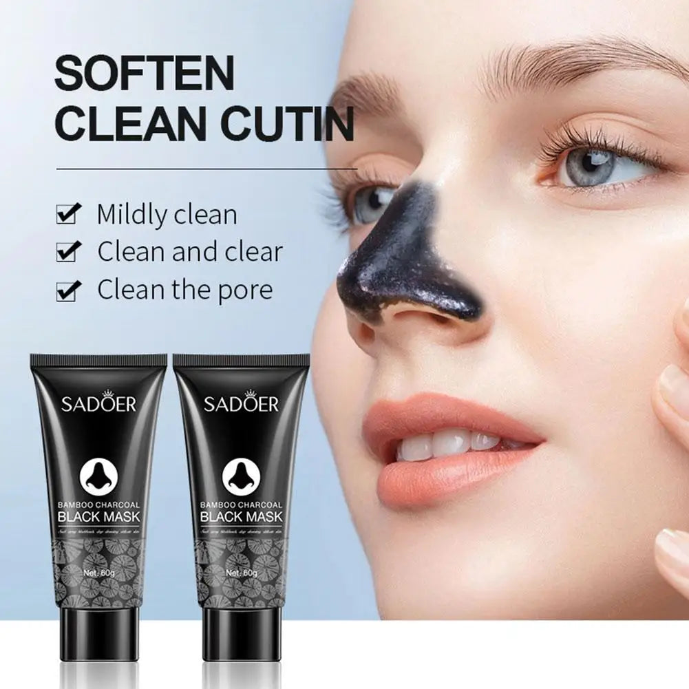 Blackhead Removal Face Mask Unisex Nose Bamboo Charcoal Pores Dirt Qme