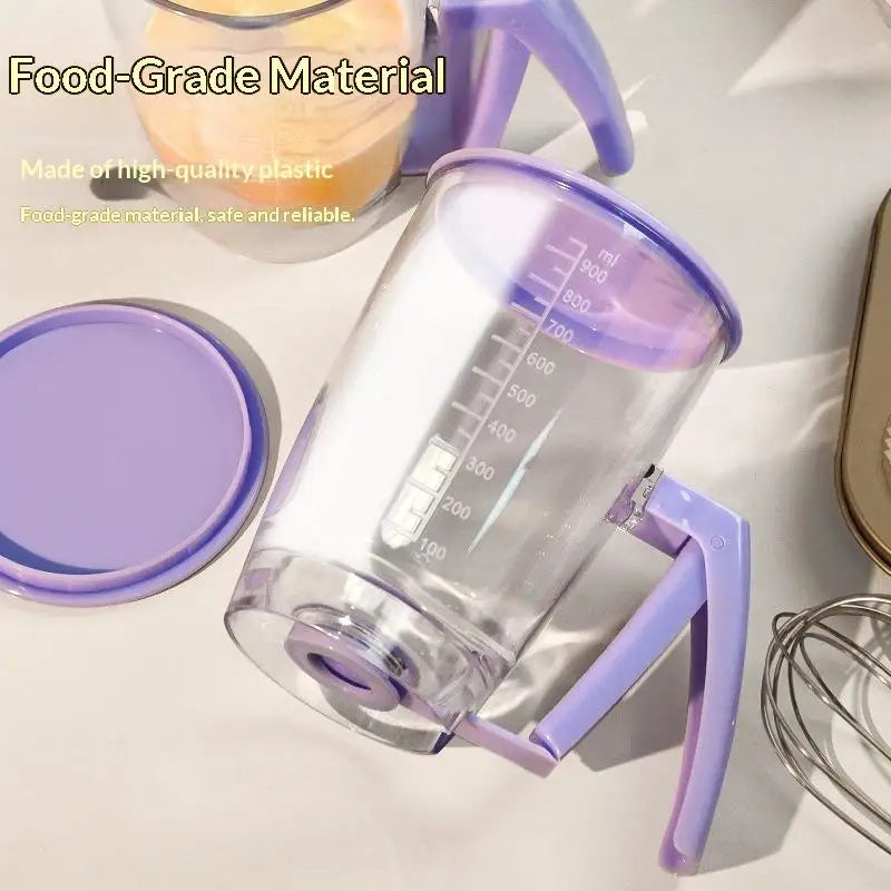 900ml Batter Separator Dispenser With Measuring Label Squeeze Handle For Pancake Cake Waffle Batter Tool Qme 1pc