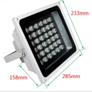 1PCS 30W LED Security Light Motion Sensor Outdoor Floodlights for Parking Lot License Plate Recognition Night Vision Qme 50W-White-220V