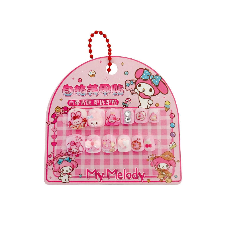 Hello Kitty Kuromi New Nail Stickers Nail Art Stickers Nail Decals 3D Stickers Non-toxic, Odorless, Waterproof Qme