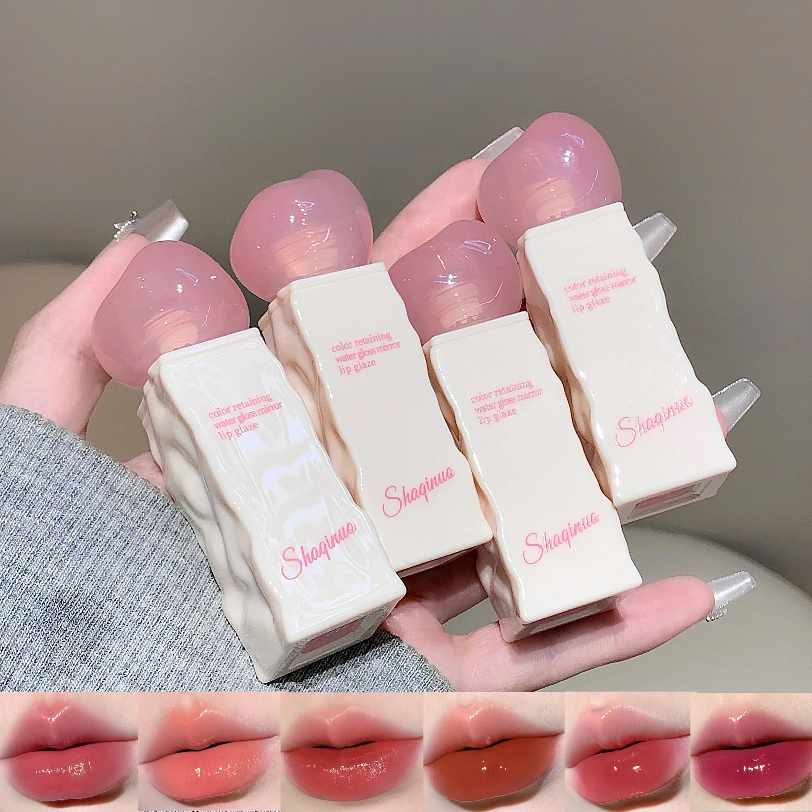 SHAQINUO Mirror Gloss Lip Hydrating Long-lasting Luminous Finish Qme