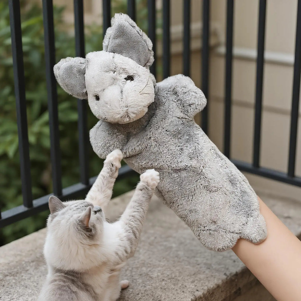 Cat Puppet Wrestler Interactive Wrestling Toy Pet Kitten Hand Doll Qme