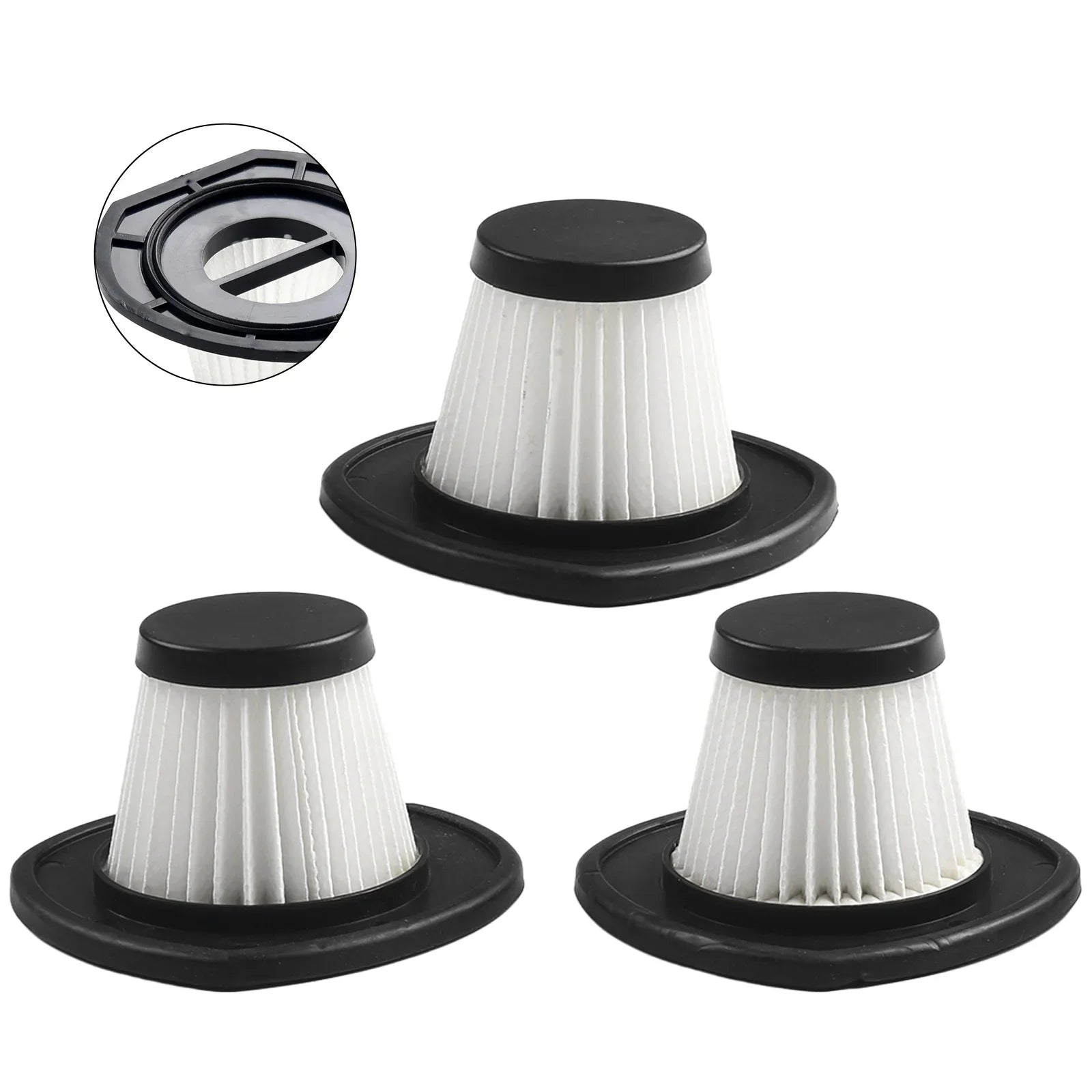 3x Vacuum Cleaner Filters For R-6053 Handheld Car Cordless Vacuum Cleaner Replacement Filter Cleaning Tools Accessory Qme