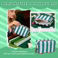 Striped Clutch Small Handbags Large Capacity Mahjong Storage Bag Multipropose Outdoor Cosmetic and Toiletries Storage Bag Qme green One Size