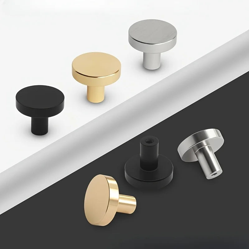 6PCS Metal Circular Cabinet Handles - Suitable for Kitchen, Bathroom, Dressing Table, Bedroom Wardrobe, and Foyer Storage Cabi Qme