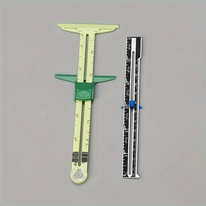 1pc Multipurpose Sewing Sliding Gauge, Accurate Tailoring & Crafting Measuring Tool with Nancy Measuring Scale Qme