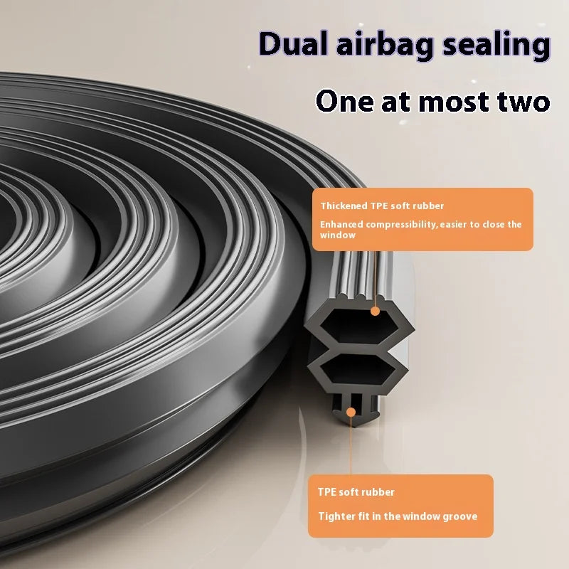 4M TPE Door Seal Strip Card Slot Window Bilateral Insulation Weatherstrip Flexible Windproof Dustproof Cold Proof Strip Tape Qme