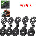 50/100PCS heavy duty lock clip plastic clip greenhouse shade cloth fixing clip tarp clip fence fabric clip garden net Qme 50Pcs