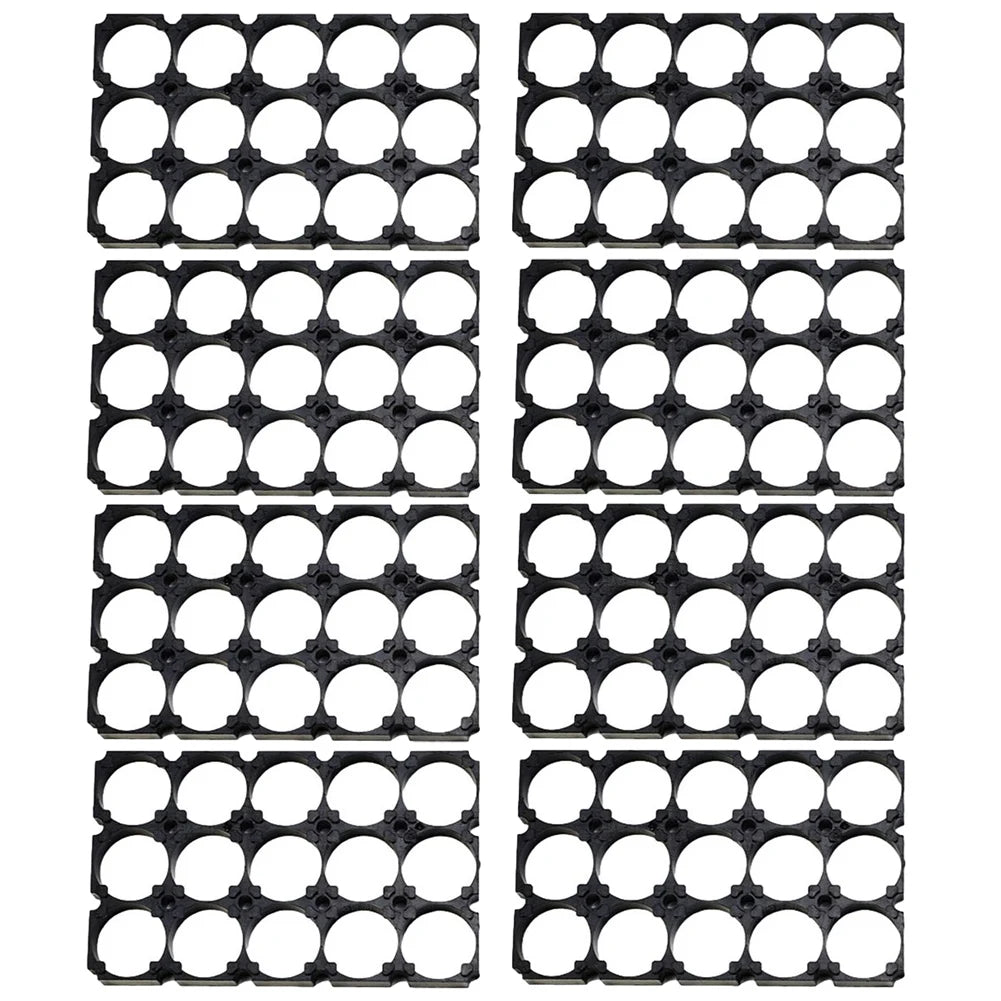 8PCS 3x5 21700 Battery Holder Stand Plastic Frame Bracket Holding Battery Packs 21.75mm Hole Distance DIY Battery Bracket Qme