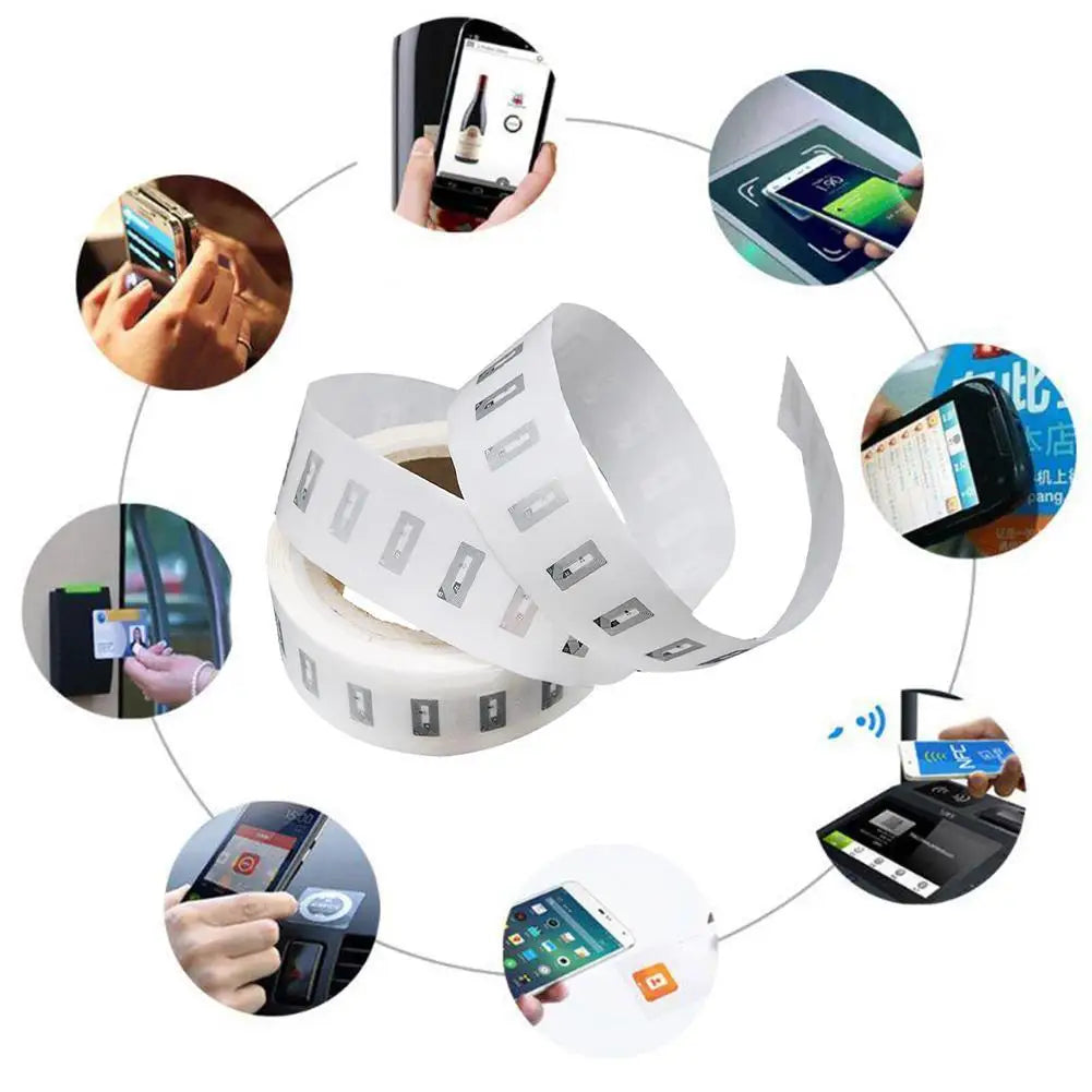 NEW NFC Chip Ntag213 Sticker Wet Inlay 11x21MM 13.56MHz Label Tag 213 Anti-counterfeiting Label Electronic Label 10Pcs Qme