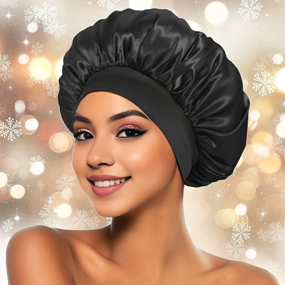 Satin Wide-brimmed Nightcap Styling Silk Headband Sleeping Qme