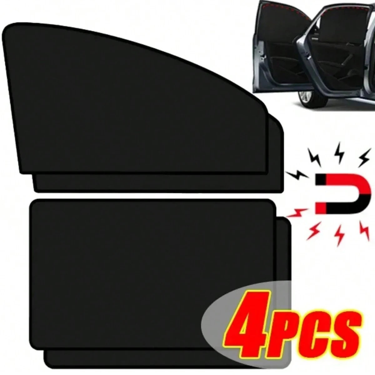 Magnetic Curtain Protectors, Side Window Sunshades, UV Protection, Suitable for Most Models, Universal in All Seasons Qme