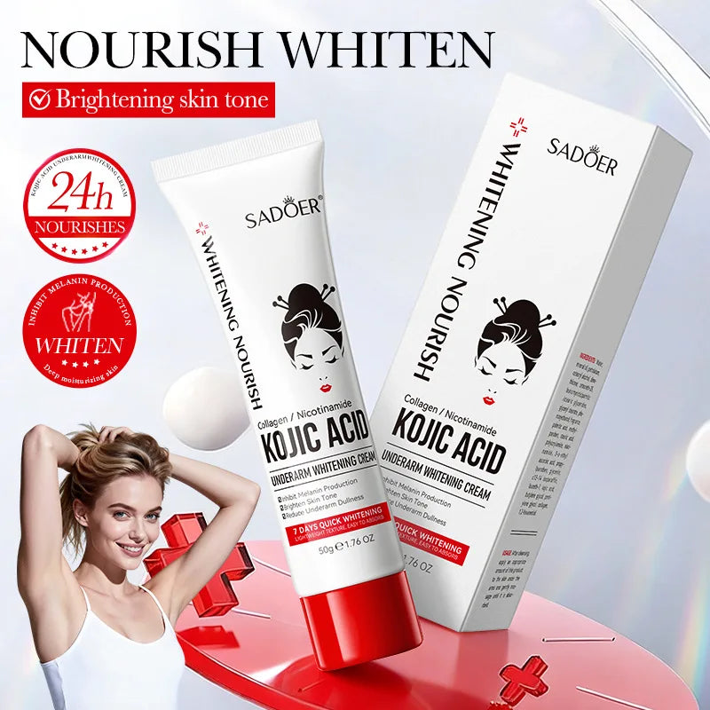 Kojic Acid Underarm Whitening Cream Collagen Brightens Skin Tone Qme