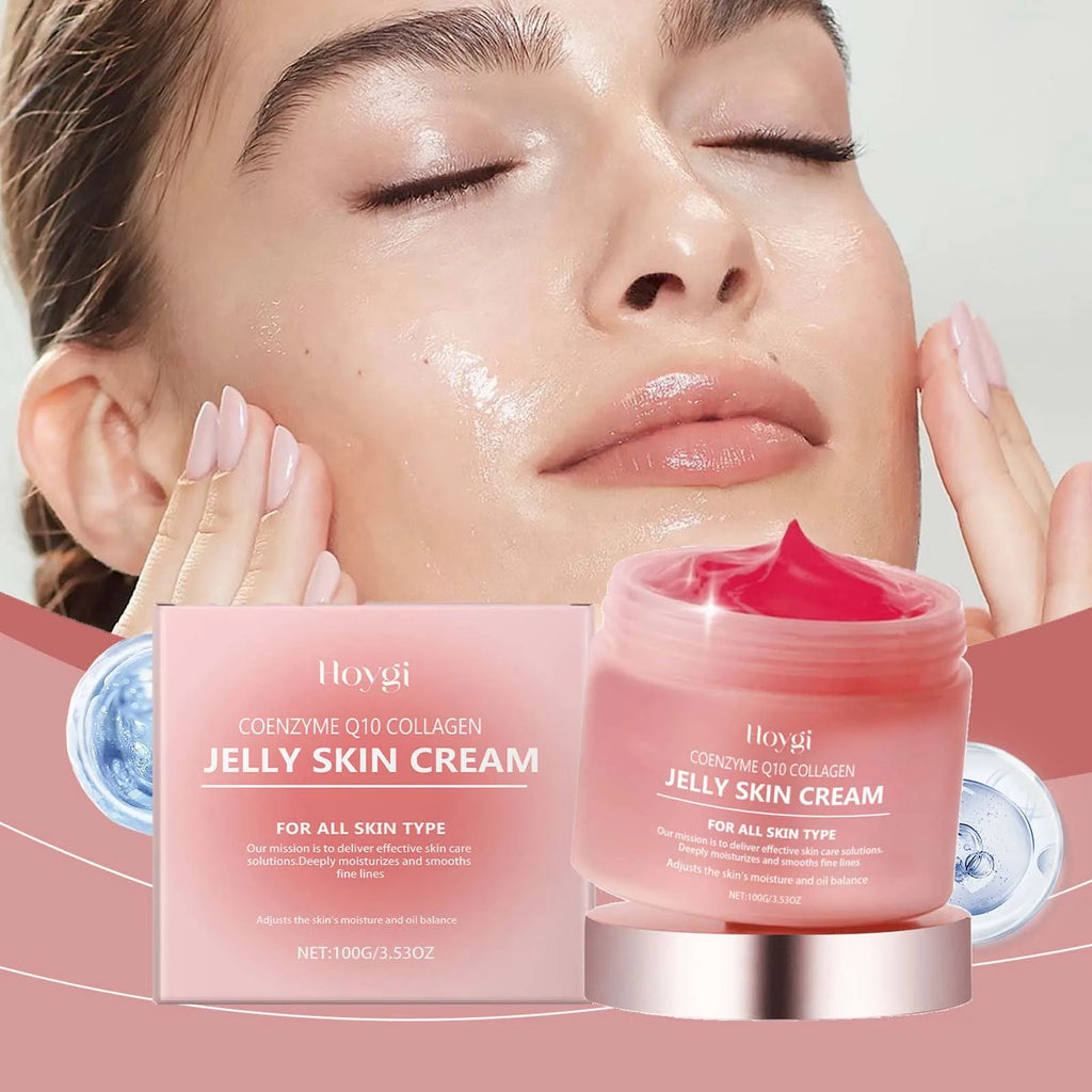 Collagen Jelly Cream Deeply Moisturizing Smooth Skin Tightening Fade Fine Lines Soothing Brightening Hydrating Facial Gel Cream Qme