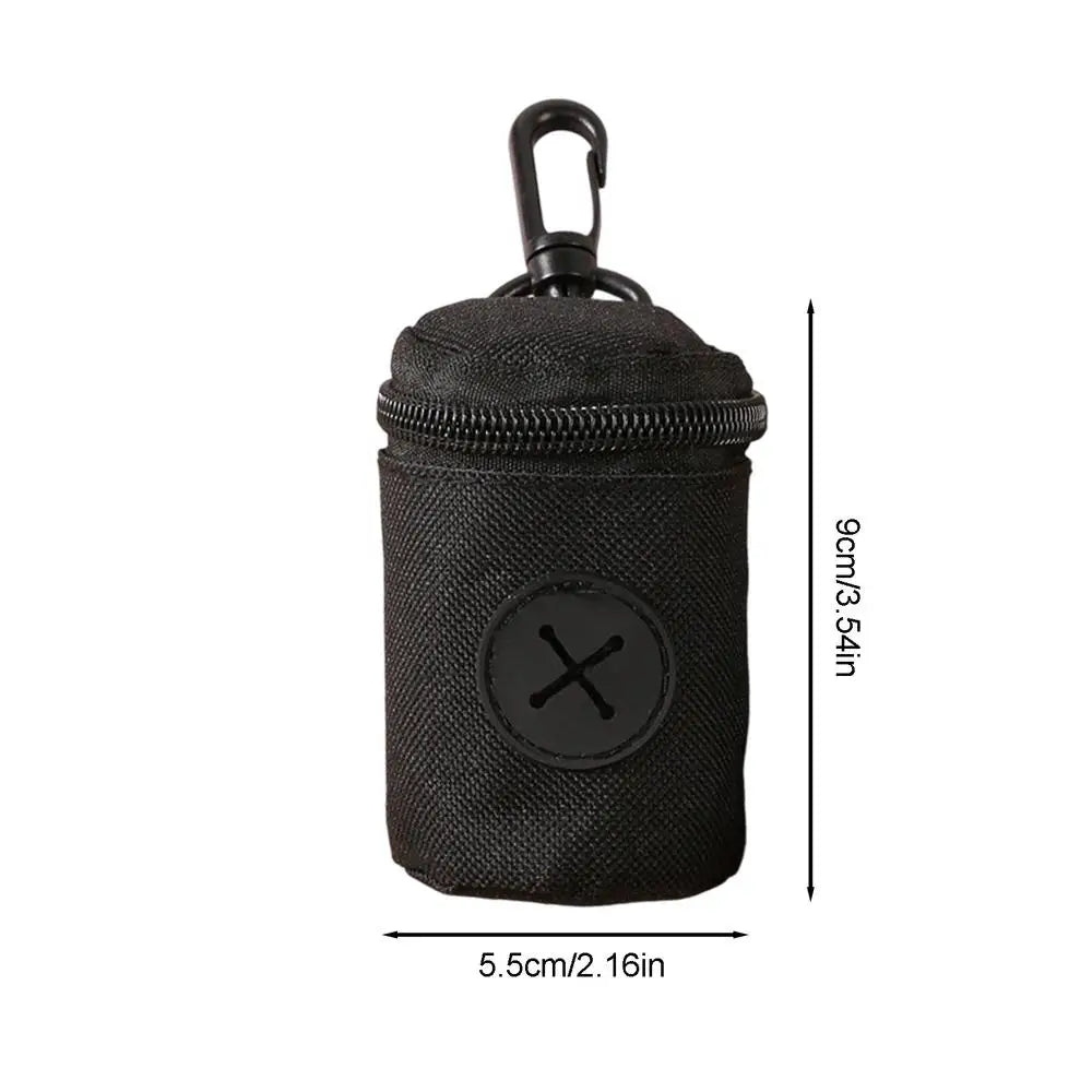 Dog Poop Bag Holder with Zipper Clip Small Pouch Pet Training Poop Bag Dispenser for Pet Puppy Small Medium Large Breed Home Qme Black