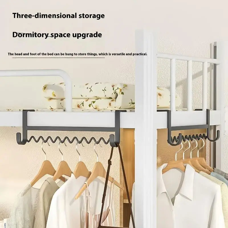 Horizontal Clothes Rack Storage Artifact Hook Dormitory Student Qme