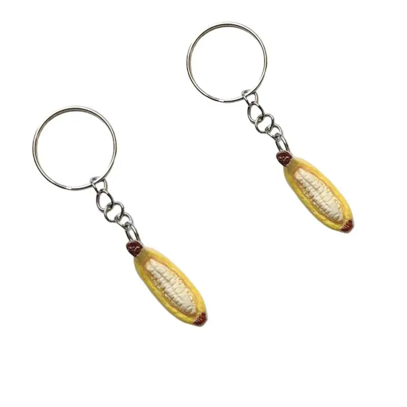 Busting Banana Boat Charm Creative Handmade Resin Keychain Relaxing Qme C