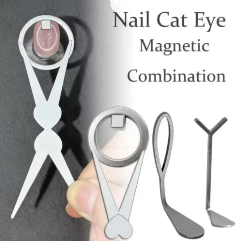Round Hole Cat Eye Magnet Strong Magnetic Rings for Creating Hollow Y Olive Nail Cat eye Designs Set Qme