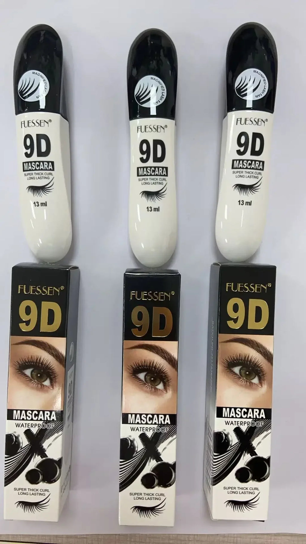 1/2/3PCS 9D Fiber Mascara Set Waterproof Durable Curling Mascara Sweatproof Anti-smudge Slimming Base Mascara for all skin types Qme