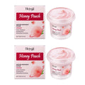Honey Peach Softer Skin Body Scrub Gentle Exfoliating Cleanser Brightening Deep Cleaning Moisturizing Shiny Smooth Body Scrub Qme 2 x 100g boxed